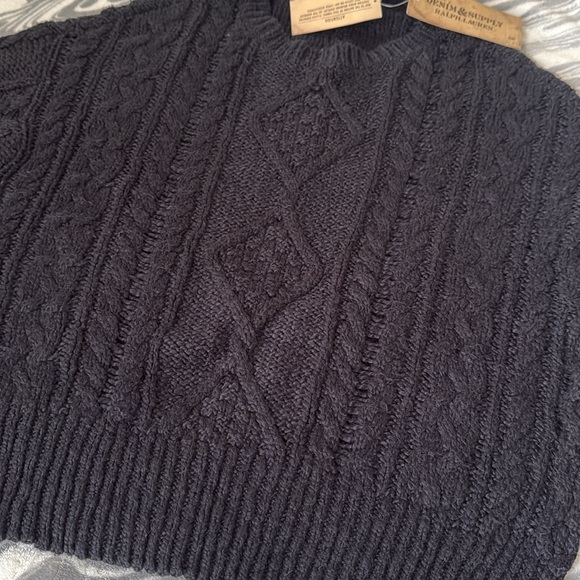 NWT Denim & Supply Ralph Lauren Black Cowl Neck Sweater - Picture 4 of 4